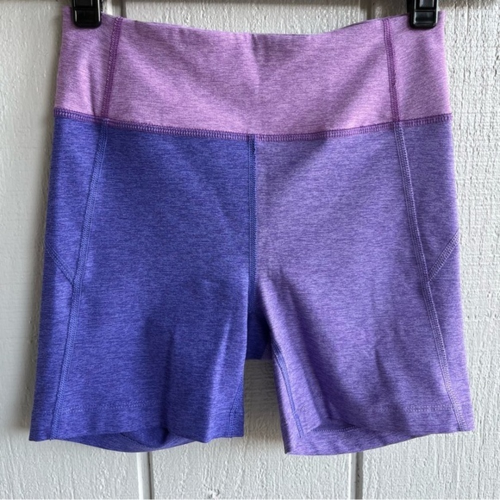 Outdoor Voices 5" Bike Shorts Purple Colorblock Warmup Women’s XS‎